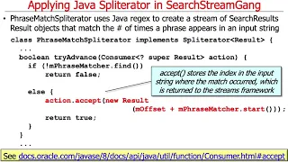 Java Sequential SearchStreamGang Example Applying Spliterator Part 2