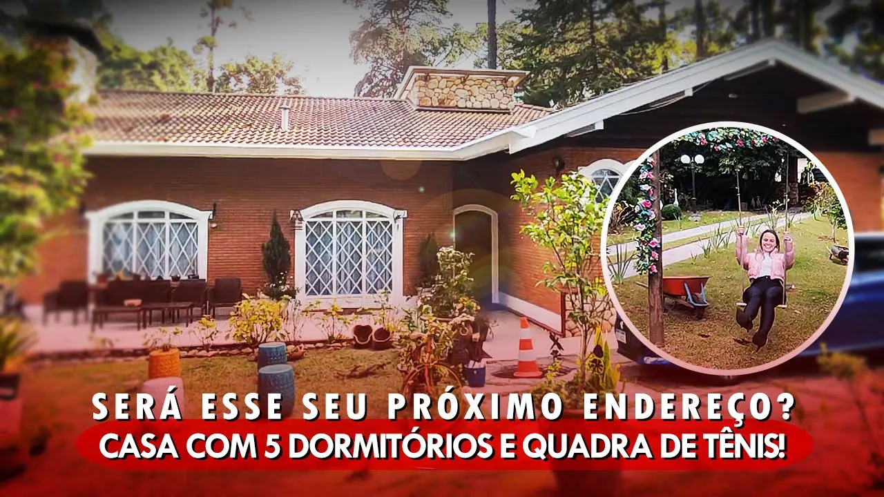 Video do Imóvel: Maravilhosa casa em Campos do Jordão. Com quadra de tênis e um jardim que é um espetáculo.