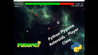 Asteroids - Adding Player Class Python Pygame Coding Walkthrough