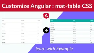 angular material table custom style Angular Material