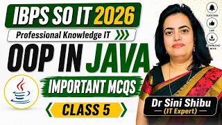 OOP in Java Important MCQs By Dr Sini Shibu IT Expert