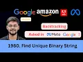 LeetCode 1980 Find Unique Binary String Backtracking Asked in Google Meta