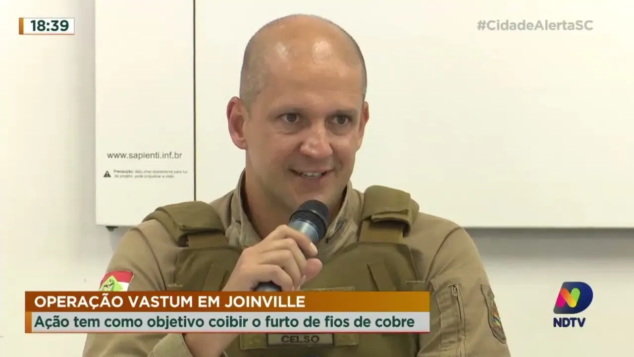Operação coíbe furto de fios em Joinville