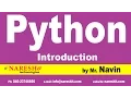 Python Introduction Python Tutorial s Mr Navin