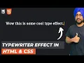 How To Add A Typewriter Effect In HTML CSS CSS Typewriter Animation