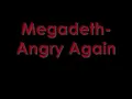Megadeth-angry again lyrics