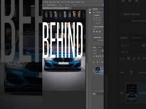 Place Text Behind Anything In Photoshop