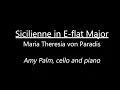 Sicilienne in Eb Major - for cello and piano [Harmonies from Home]