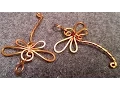 Simple wire dragonfly pendant - handcrafted copper jewelry 76