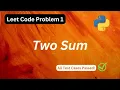Leetcode Problem 1 Two Sum Solution in Python Hindi