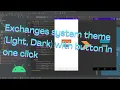 Android Light Dark exchanges system theme Light Dark with button in one click Kotlin tutorial