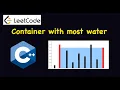LeetCode Container with most water Array Top interview questions Medium