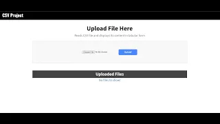 CSV Upload Project using Node js