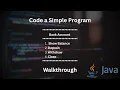 Beginner Java Program Building a Bank Account