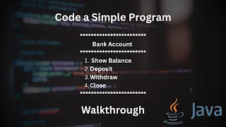 Beginner Java Program Building a Bank Account