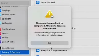 The Operation Couldn t be Complete Unable to locate a Java runtime ERROR ON macOs Macbook Mac