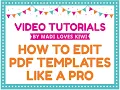 How to Editable PDF Templates like a pro with Adobe Reader tutorial by Madi Loves Kiwi