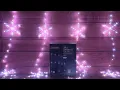 LV201152W 1 2x1 3M Snowflake Pin Wire Twinkling Curtain