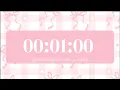 1 Minute Aesthetic Timer Pink Bow Countdown No Music Cute Study Timer