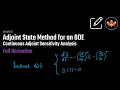 Adjoint State Method for an ODE Adjoint Sensitivity Analysis