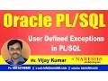 User Defined Exceptions in Oracle Tutorial s Mr Vijay Kumar