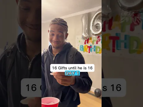 16 gifts until he turns 16. Happy early birthday my sonshine. Day 1