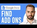 How to Find Add Ons in Google Docs How to Use Add-Ons in Google Docs