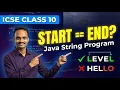ICSE Class 10 Java Print Words Starting Ending with Same Letter String Program