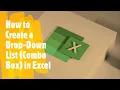 How to Create a Drop-Down List Combo Box in Excel