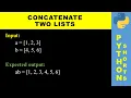 Concatenate two lists Python shorts