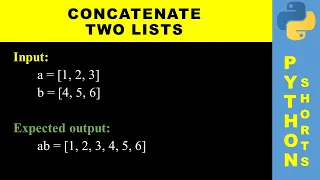 Concatenate two lists Python shorts