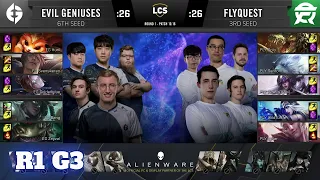 FlyQuest vs Evil Geniuses - Game 3 | Round 1 Playoffs S10 LCS Summer 2020 | FLY vs EG G3