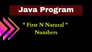 Java Program Print First N Natural Number Coding Track