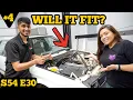 Test Fitting The S54 into the E30 BMW E30 S54 Swap Part 4