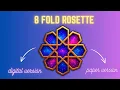 8-fold Islamic Geometric Rosette for Beginners Step-by-Step Tutorial
