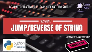 Session 6 Jumps Concept of Python String in Tamil Reverse String using Python Learn Python Tamil