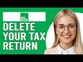 How To Delete Your H R Block Tax Return How To Clear And Start Over H R Block Tax Return