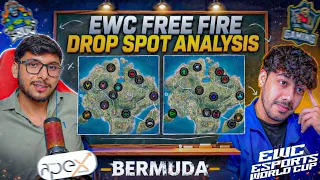 EWC Free Fire Bermuda Drop Spot Analysis by GamingAura All Teams Landing Locations Clash P