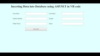 how to insert data into Database in ASP NET using vb code