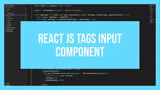 ReactJS Tags Input Component