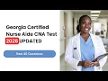 Georgia Certified Nurse Aide CNA Test 2026 Real 40 Questions to Help You Pass
