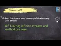 Java 8 Stream API - 47 Best Practices Limiting infinite streams and method use