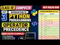 Class 10 Computer Unit 3 Operator Precedence in Python Solved Examples New Punjab Book