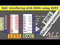 DAC Interfacing with 8086 using 8255