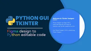 Python Tkinter designer How to convert Figma design to Python code Figma to Python GUI in Python