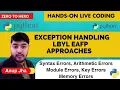 Python for Beginners - 036 Errors and Exception in Python LBYL and EAFP Approach of Programming