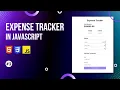 Expense Tracker in Javascript Responsive Js tutorial HTMl CSS JS