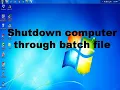 Shutdown through Batch File Technical with Urvashi
