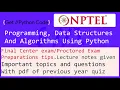 Proctored Exam Preparation tips for NPTEL Programming Data Structures and Algorithm Using Python