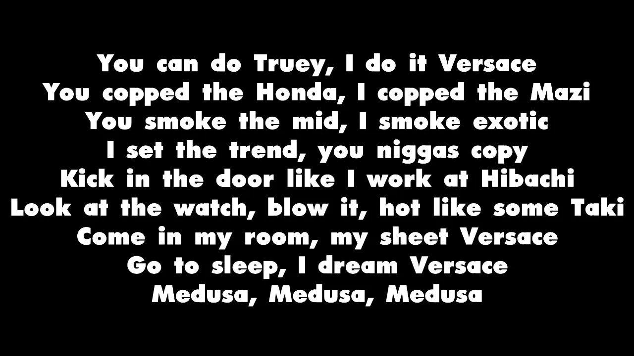 "Versace" "Migos Feat. Drake" "Lyrics" "OFFICIAL SOUNDTRACK"